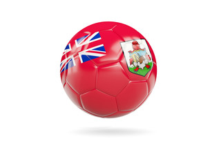 Obraz premium Football with flag of bermuda