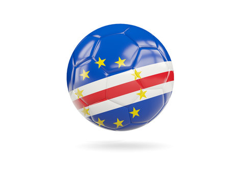 Football with flag of cape verde