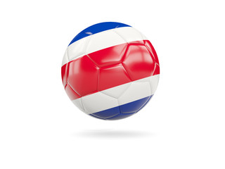 Football with flag of costa rica