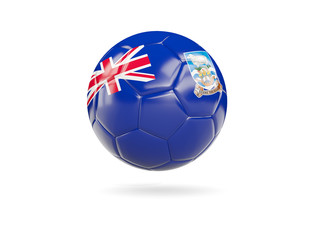 Fototapeta premium Football with flag of falkland islands