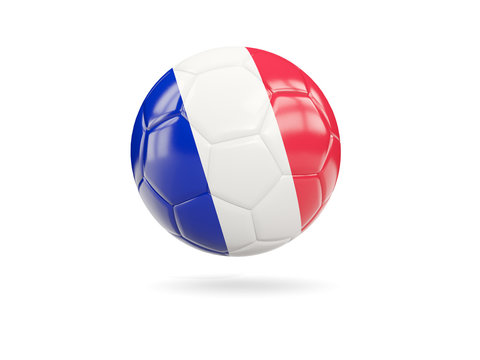 Football with flag of france
