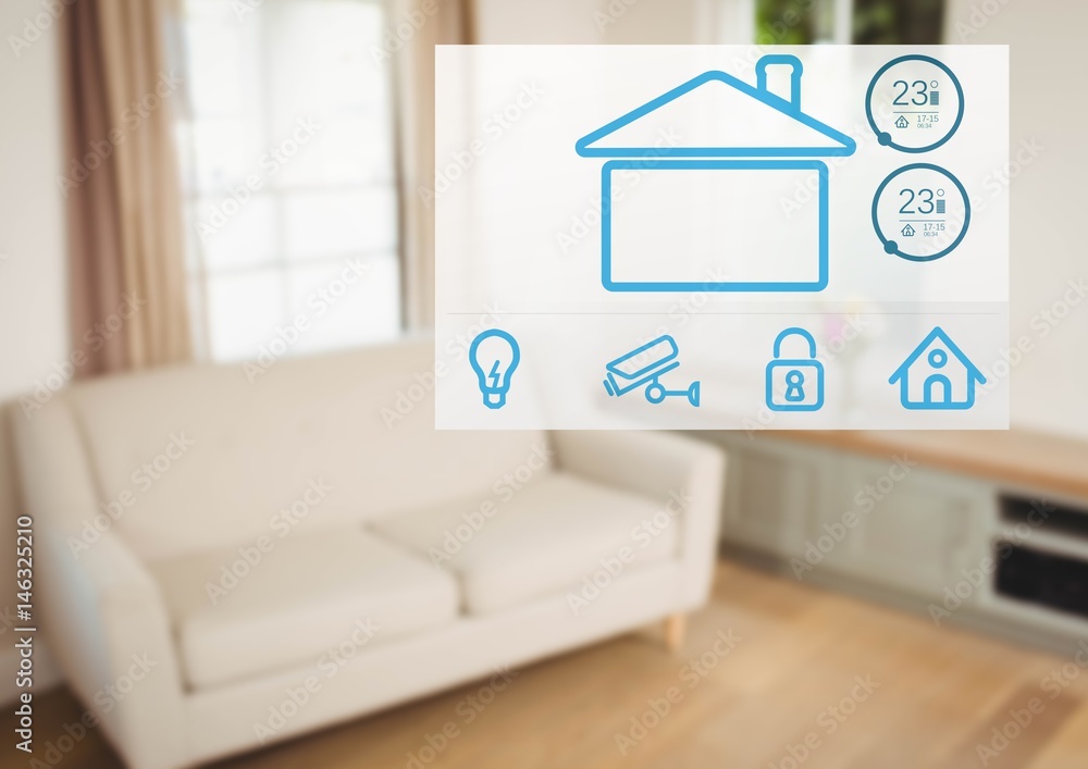 Aufkleber home automation system app interface