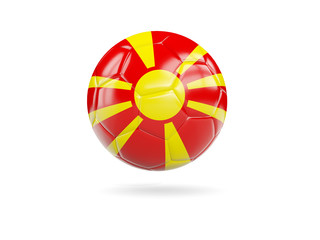 Obraz premium Football with flag of macedonia