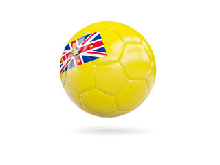 Obraz premium Football with flag of niue