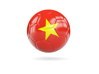 Football with flag of vietnam
