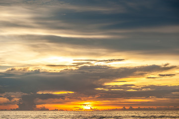 Naklejka na ściany i meble Beautiful sunset at Boracay beach, Philippines