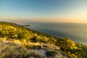 evening in the gulf of trieste
