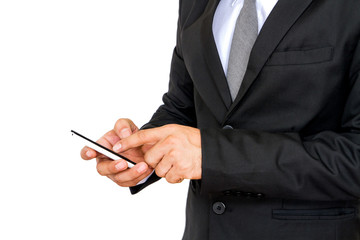 businessman using mobile smartphone