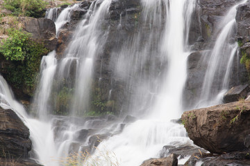 Fototapeta na wymiar Mae Klang Waterfall, the popular place in Chiang Mai , Thailand