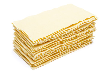 dried uncooked lasagna pasta sheets