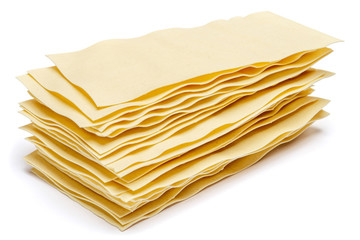 dried uncooked lasagna pasta sheets