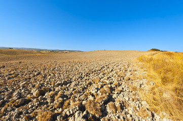 Plowed land in Italy