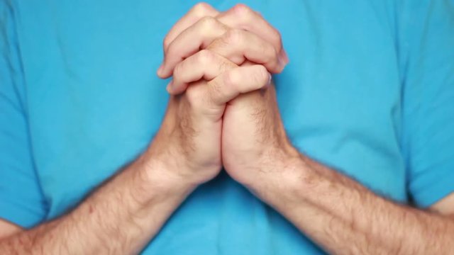 Prayer's hands while praying