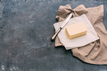 Block of fresh butter