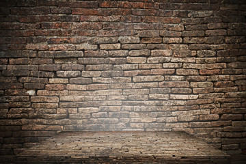 Dirty old wall brick texture background 