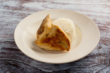 Chicken fillet with rice