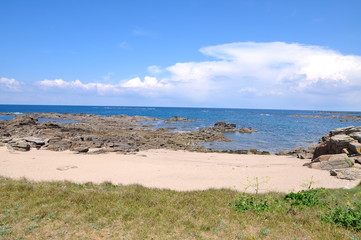 côte sauvage et plage de l'ile d'yeu 