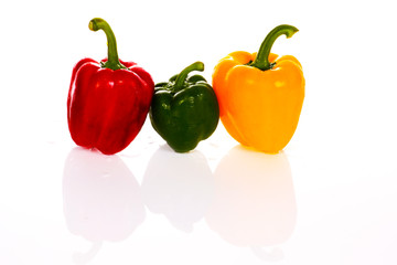 colorful fresh pepper chili red, yellow and green