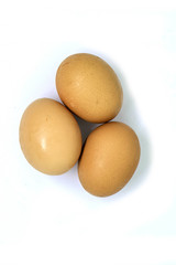 fresh eggs isolated on white background cutout