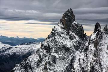 View from Monte Bianco (Mont Blanc) Valle d'Aosta Italy