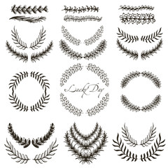 set of vector frames isolated on white background