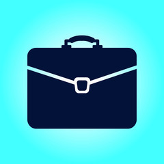 Briefcase icon, vector illustration. Flat design style. 