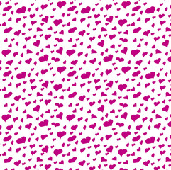 seamless background of pink hearts