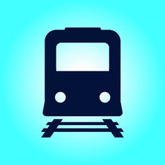 Train icon. Metro symbol. Railway station sign.
