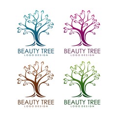 Obraz premium Tree Logo Design Template