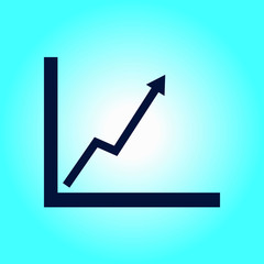 Business graph. Infographic. Chart icon. Growing graph simbol. Flat design style.