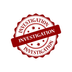 Obraz premium Investigation red stamp illustration