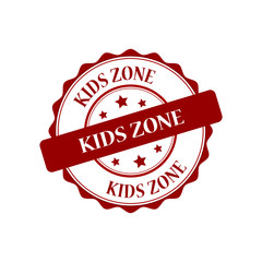 Obraz premium Kids zone red stamp illustration