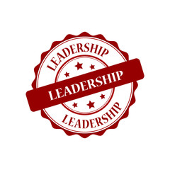 Obraz premium Leadership red stamp illustration