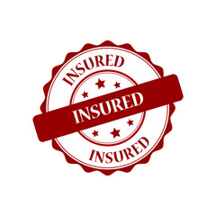 Obraz premium Insured red stamp illustration