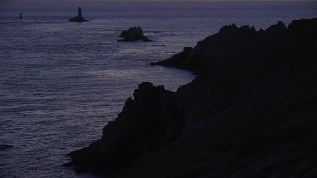 Sunset Lighthouse, Pointe du Raz, Finistère, Brittany, France