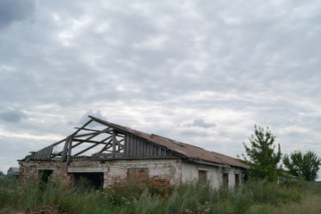 Remains of a destroyed farm