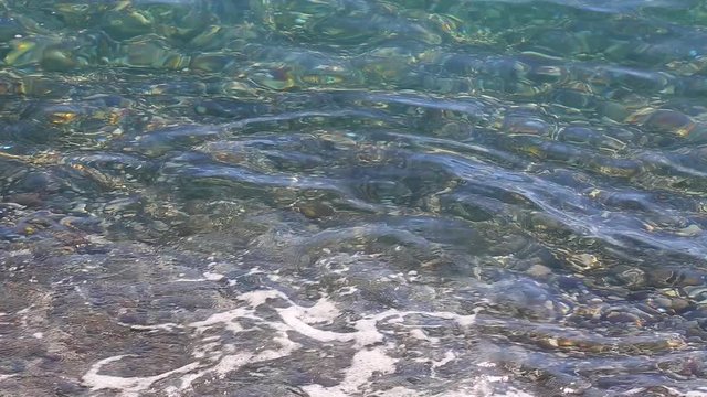 Blue sea water background. Real time full hd video footage.