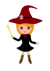 ステッキを持った魔女