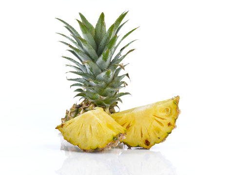 Fresh pineapple isolated on white background 