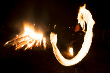 Fire ritual Sirni Zagovezni before Easter