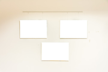 Small Modern Contemporary Art Museum Display Frames Blank White Template Minimal Wall