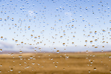 Gotas de lluvia en ventana