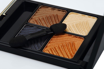 Set of eyeshadow isolated on white