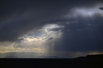 regn, berg, himmel, natur, grekland, medelhavet, vatten, väder