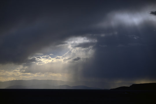 regn, berg, himmel, natur, grekland, medelhavet, vatten, v&auml;der