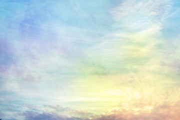 Panele Szklane  Chmury niebo w tle akwarela kolory rozmycie