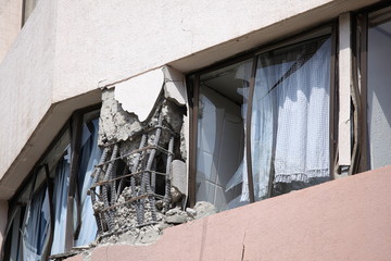 Structural damage for an earthquake in Chile