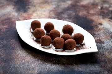 Chocolate candies truffles