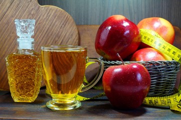 Fresh apples, apple juice or apple cider vinegar in your of diets. - Apples for the health and the beauty.
