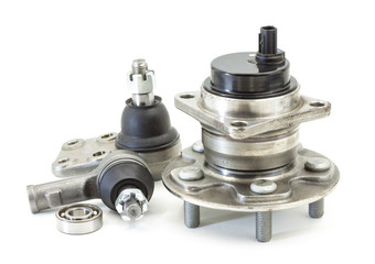 Bearing for car isolated on white, automotive part